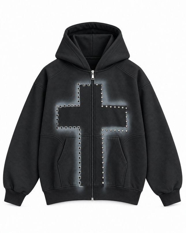 FELPA ZIP CROCE