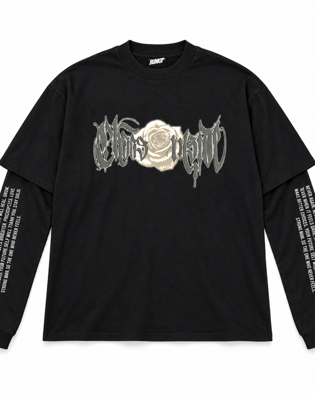 LONGSLEEVE BLACK ROSE
