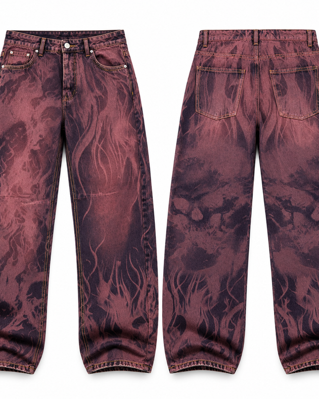 JEANS INFERNO BORDEAUX