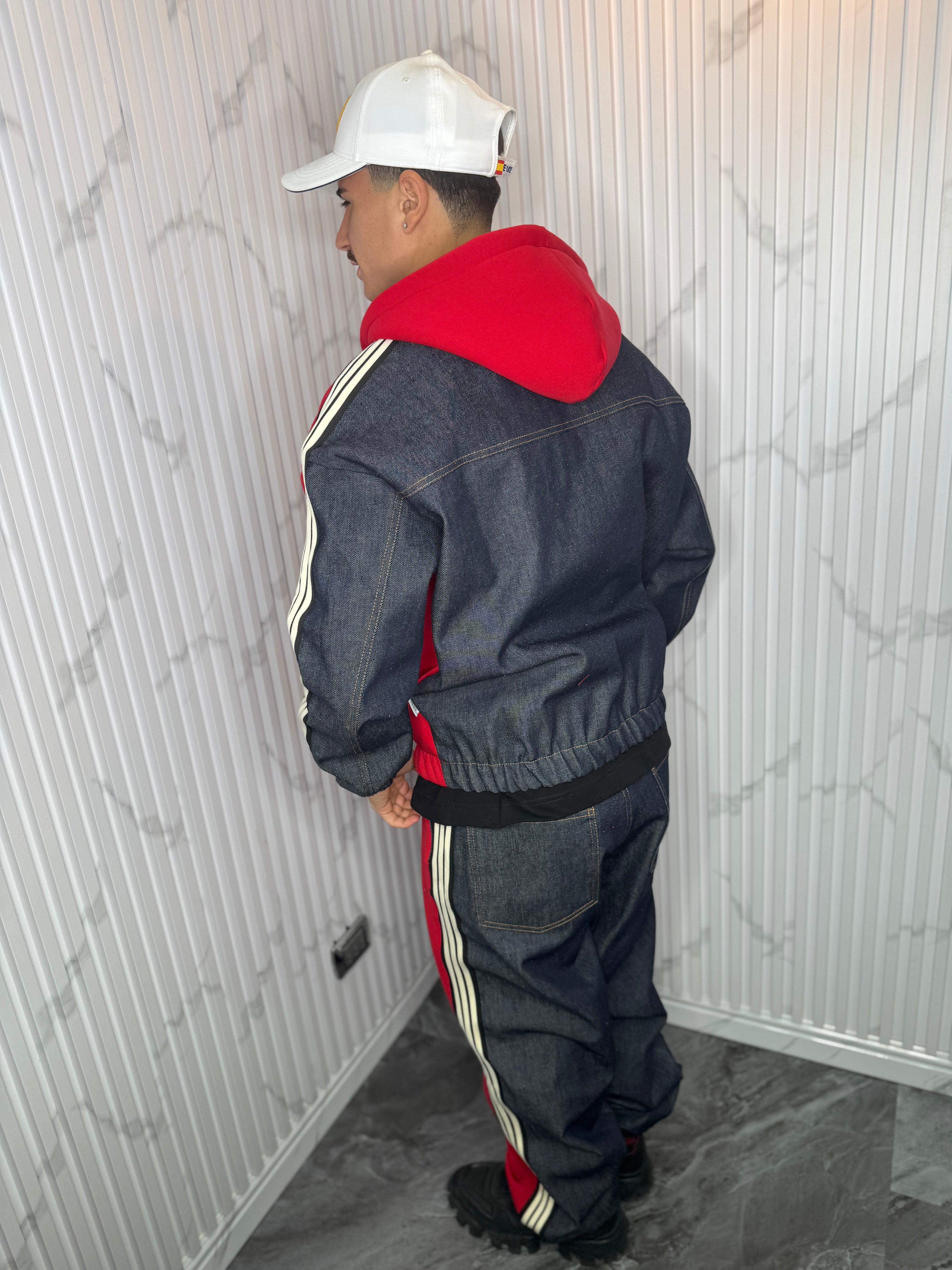 Tuta Double Jeans Rossa