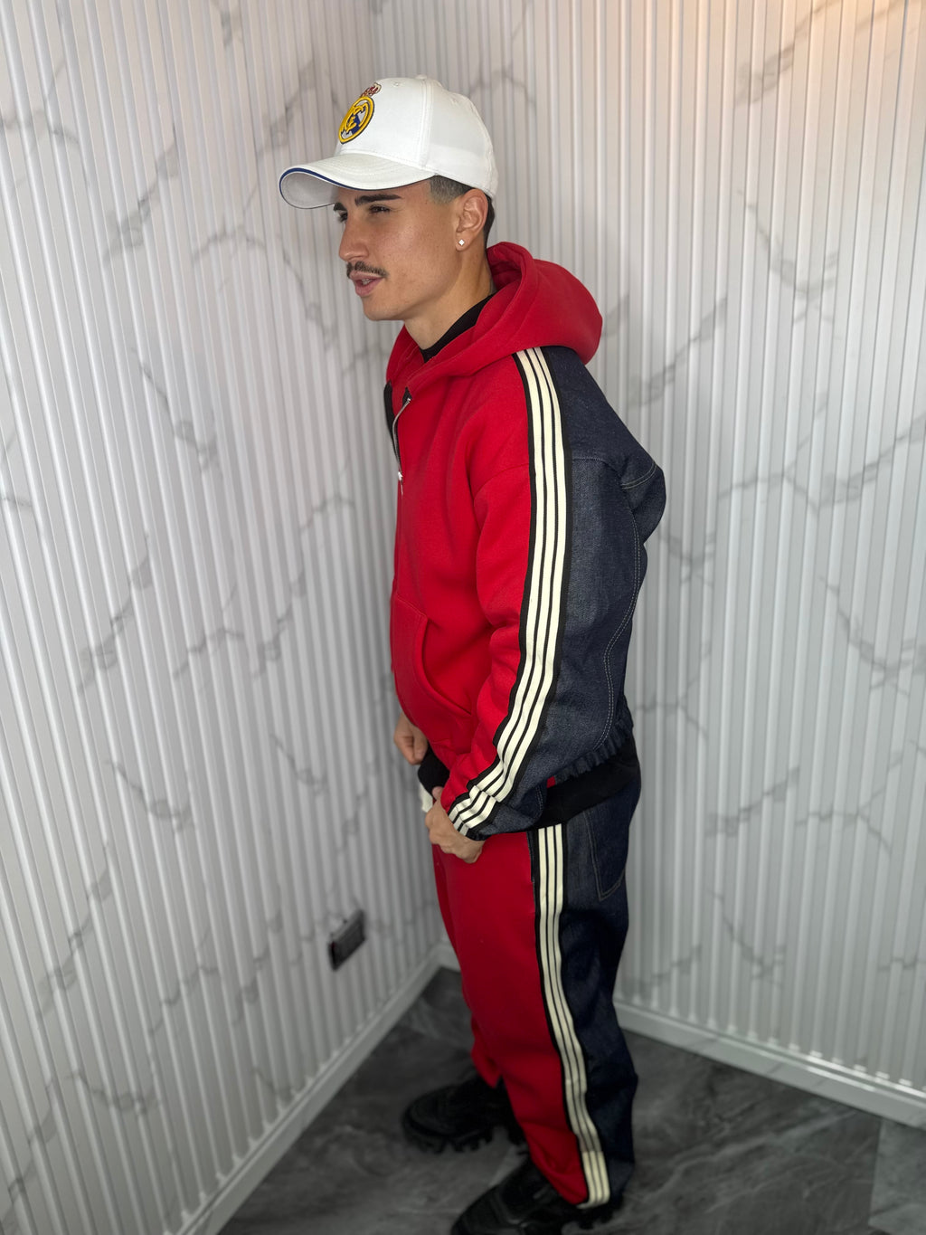 Tuta Double Jeans Rossa