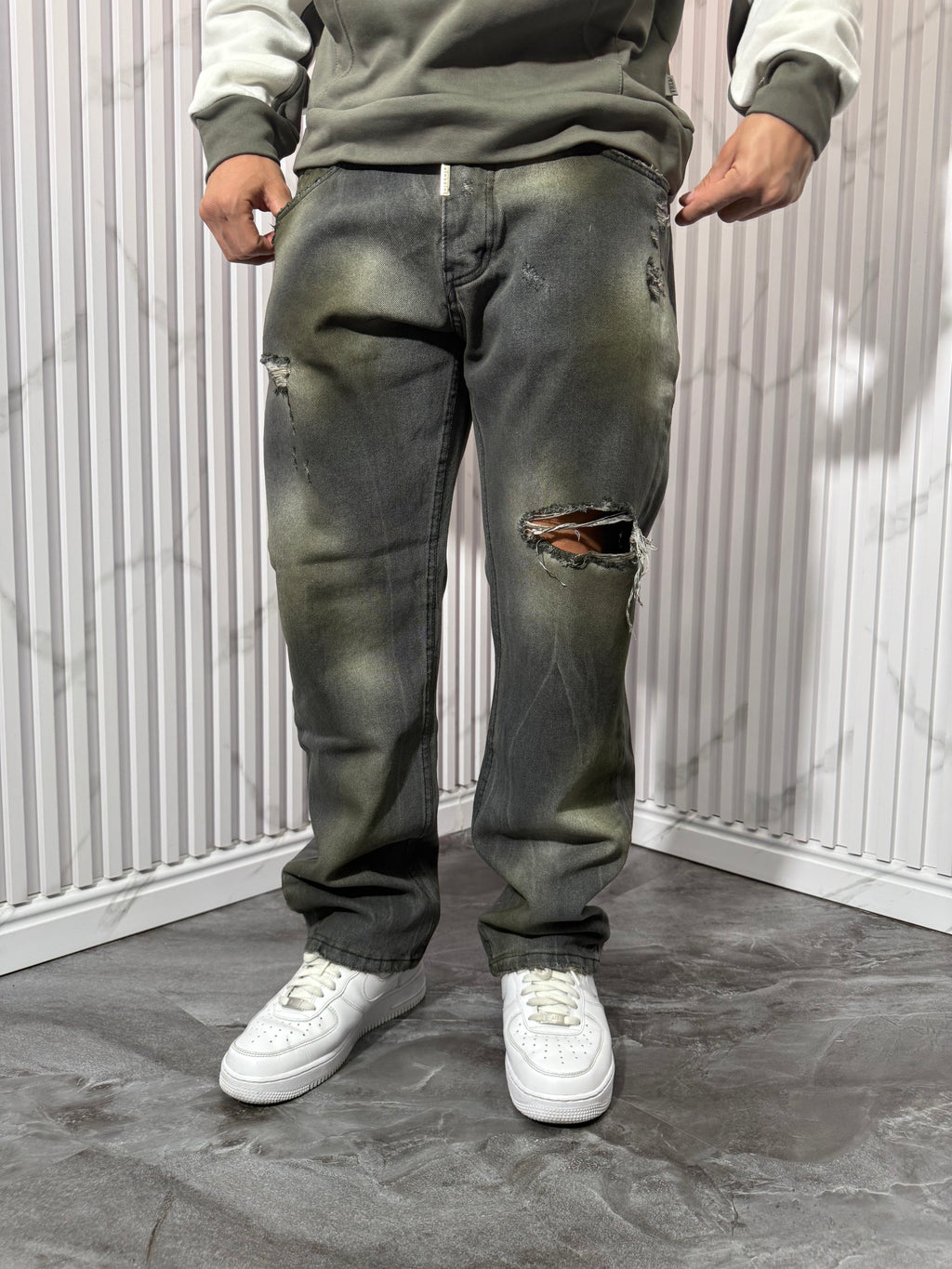 Jeans Cianotic Spider Effect