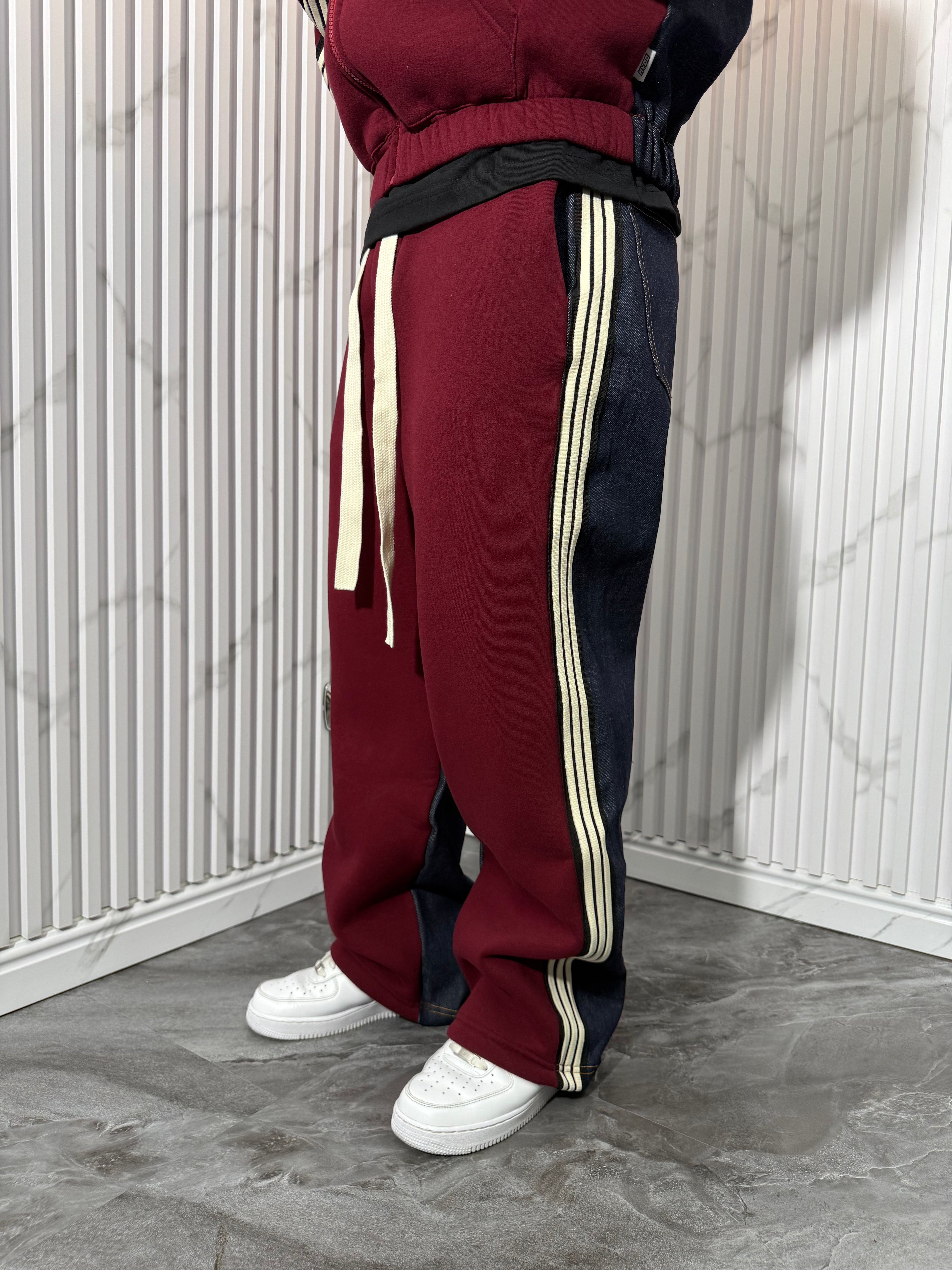 Tuta Double Jeans bordò