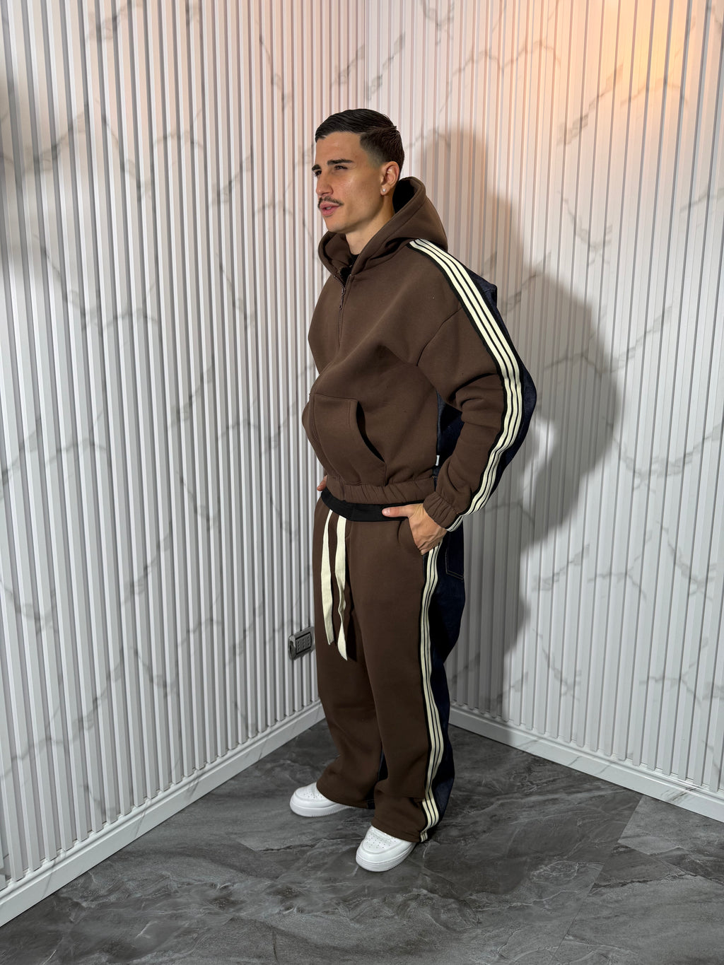 Tuta Double jeans marrone