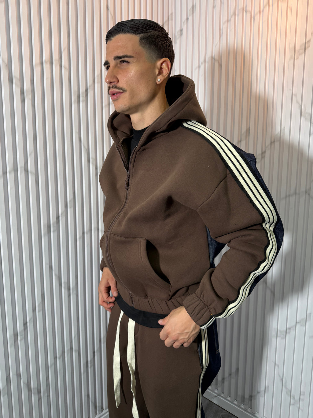 Tuta Double jeans marrone