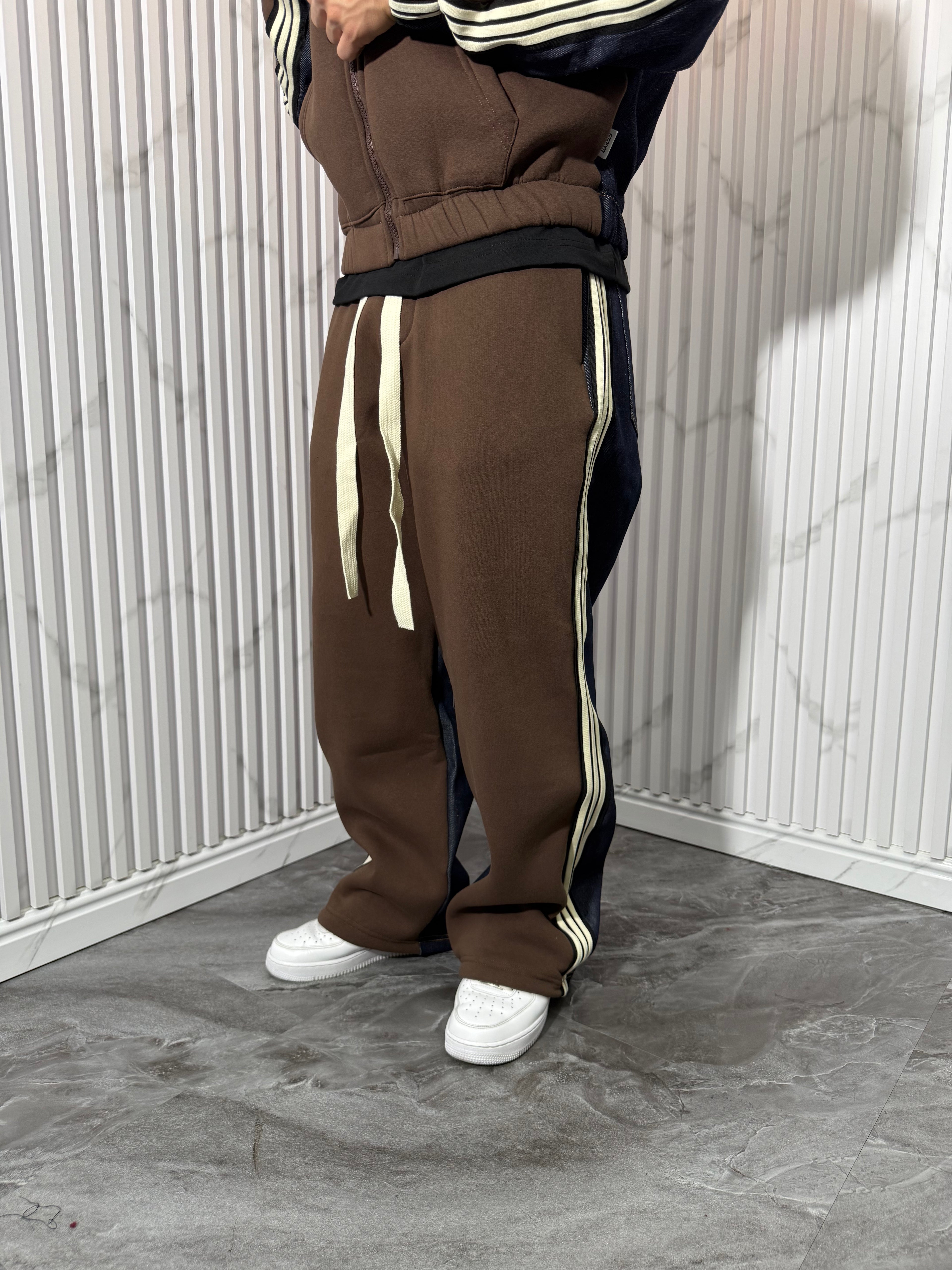 Tuta Double jeans marrone