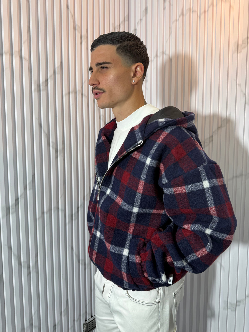 Giubbotto Hydo a Quadri Rosso e Blu