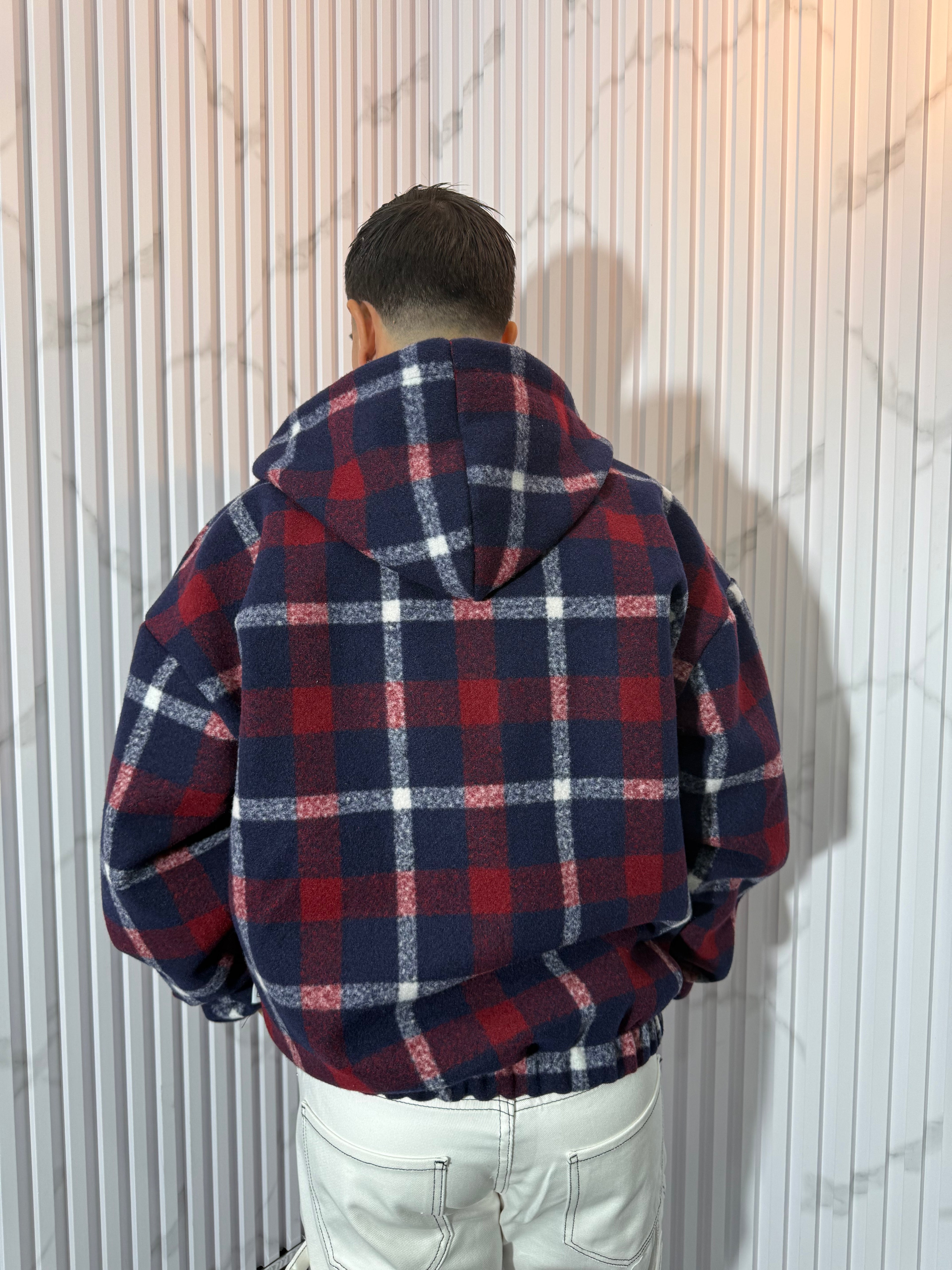 Giubbotto Hydo a Quadri Rosso e Blu